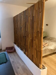 Brise vue bambou, claustra, séparation de chambres
