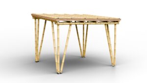 Pergola bambou en 3D avec couverture multicouche BigBamboo