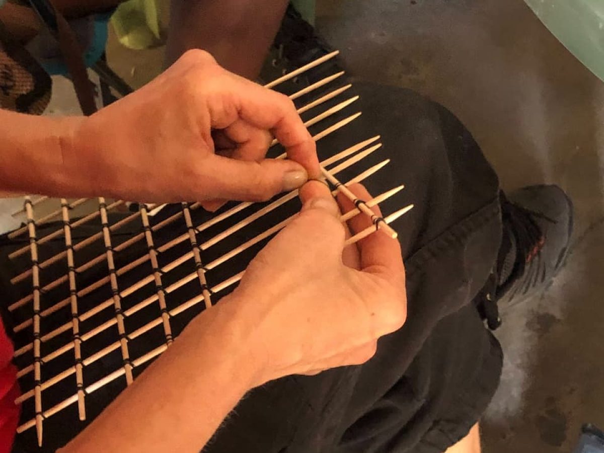 fabrication d'une maquette en bambou